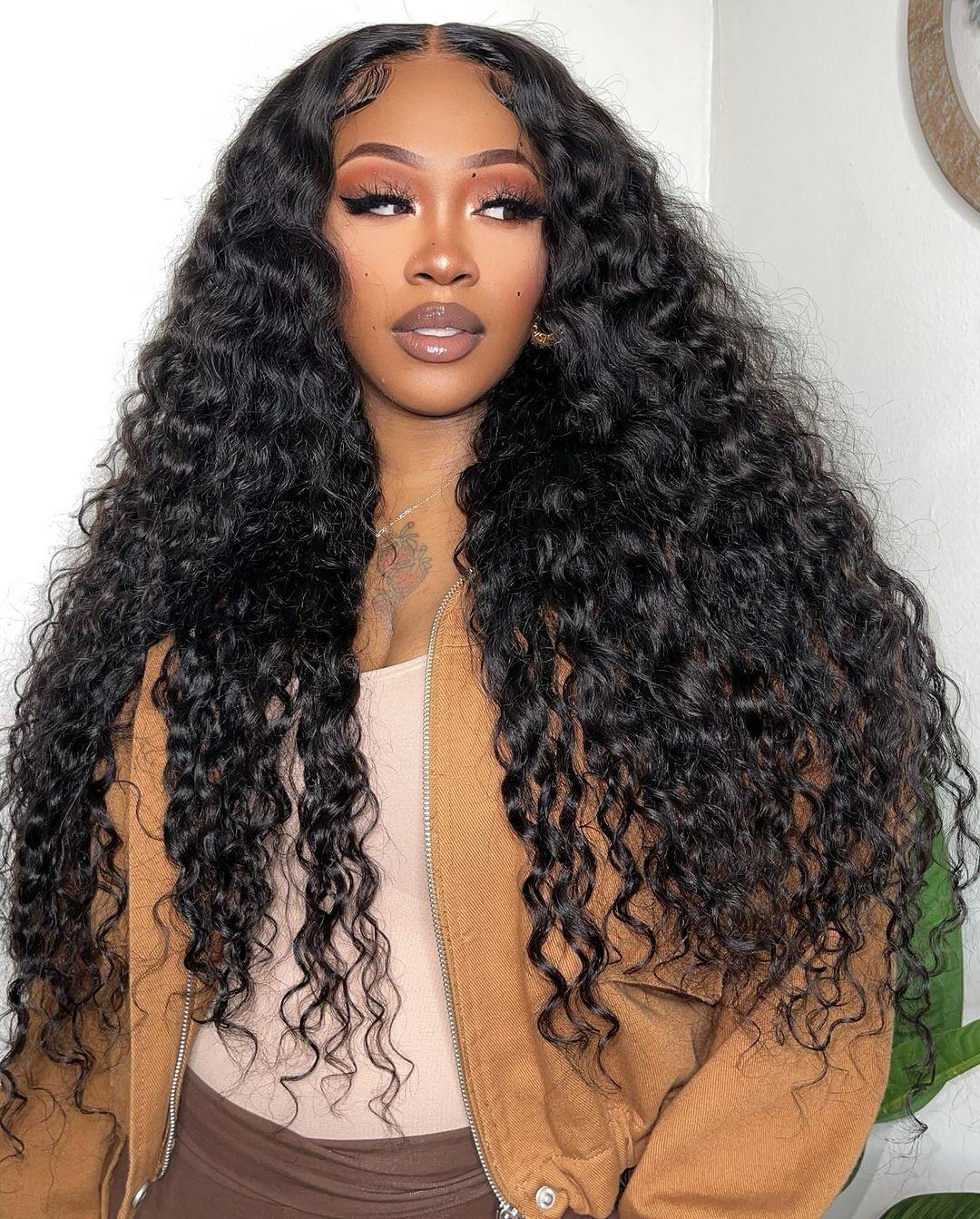 【Live Flash Sale】Alipearl Glueless Wigs 4x7 Closure Wig Human Hair Pre Cut Lace Water Wave Natural Curl Deep Curly Human Hair Lace Front Wigs TikTokShopBacktoSchool FallFreshness