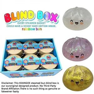 Expressive Big Dumpling Squishy - Blind Box, Mysecret Bun Fidget Toy, Soft TPR Material, Stress Relief, Unboxing Surprise,rare squishy Random Style per Pack.Valentine's Day and Easter gifts, suitable for children to exchange gifts
