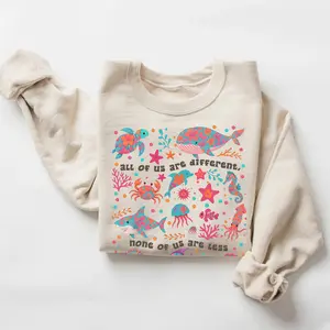 Gildan Autism Inclusion Sweatshirt, Neurodivergent All of Us Are Different Crewneck, Summer Special Education Teacher Tee, Gift for Teachers