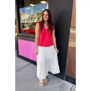 Bunny Kisses Smocked Skirt - Ecru