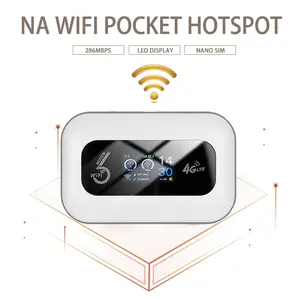4G LTE Portable WiFi Hotspot Router with WiFi6 Enhanced Version and SIM Card Required Delivering Fast Internet Up to 286Mbps LED Digital Display and Long Battery Life Ideal for Travel Road Trips Remote Jobs College Use and Family Connectivity
