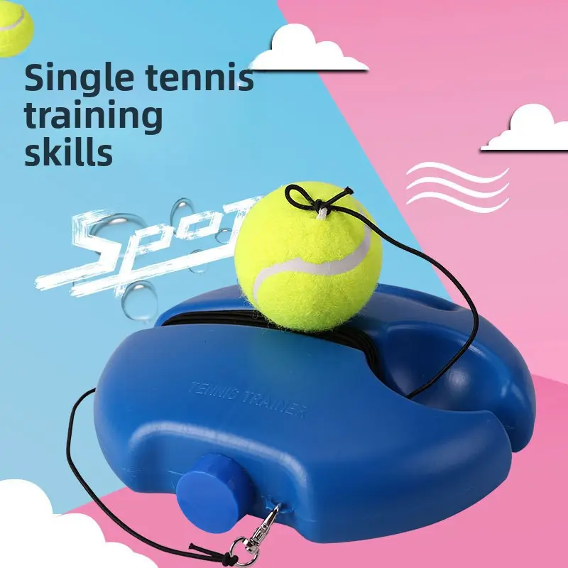 Unisex High-Rebound Rubber Cord Tennis Trainer, No-Chase Companion for Full Swing Daily Training