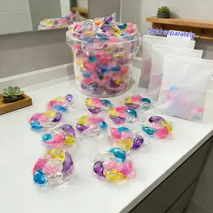 New Arrival 6-In-1 Laundry Pods 10/30/50 Pieces Per Bag, Long-Lasting Scented Detergent Sheets, Stain Removal Disinfectant Home Fragrance Beads, Laundry Scent Booster