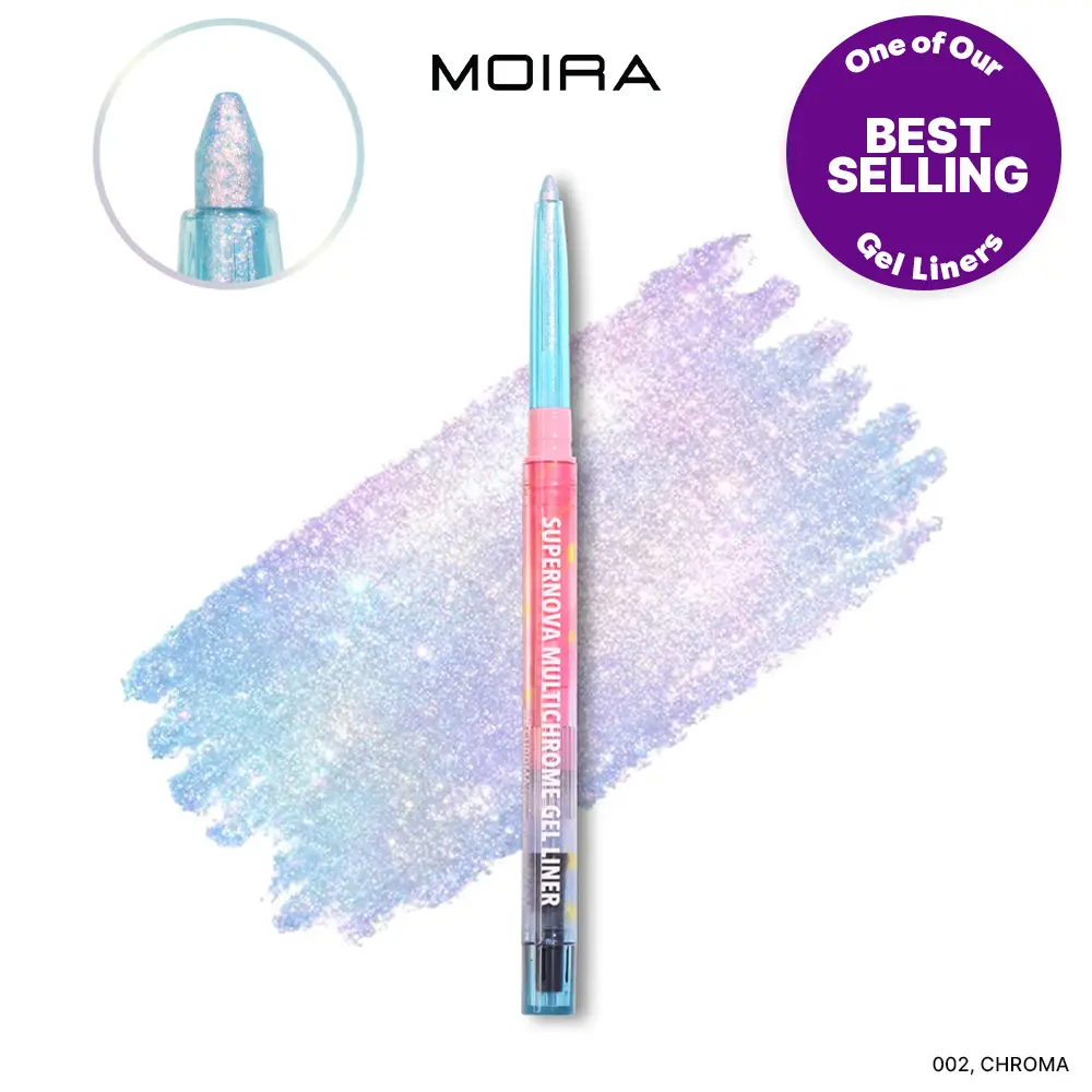MOIRA | Supernova Multichrome Gel Liner (002, Chroma) | Color-Shifting Waterproof Gel Eyeliner with Smooth Glide, Long-Wearing Formula