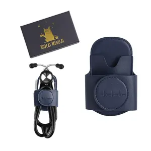 Magnetic Stethoscope Holster for 3M Littmann Stethoscope, MDF, & More. Stethoscope Holder Hip Clip Great for RN, MD, EMT, & Medical Student - Stethoscope Accessories (Navy Blue)