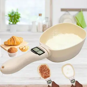 Digital food measuring spoon scale - electronic kitchen measuring spoon scale for cooking and baking - intelligent adjustable measuring cup for home chefs, bakers, chefs, and pet owners Kitchen Gadgets
