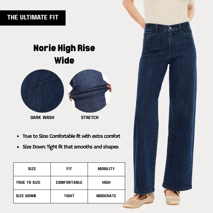 [THE ULTIMATE FIT] KANCAN - Norie Essentials Women's Denim High Rise Wide