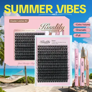 Siren | Kisslily 100D Dramatic Fluffy Lash Clusters Kit I Mega Volume Lashes, D-Curl, DIY Ultra Soft Eyelashes Extension Individual lashes, Waterproof Long Lasting bond seal remover Makeup #Summervibes summerwins Cosmetic Cosmetic Cosmetic Cosmetic