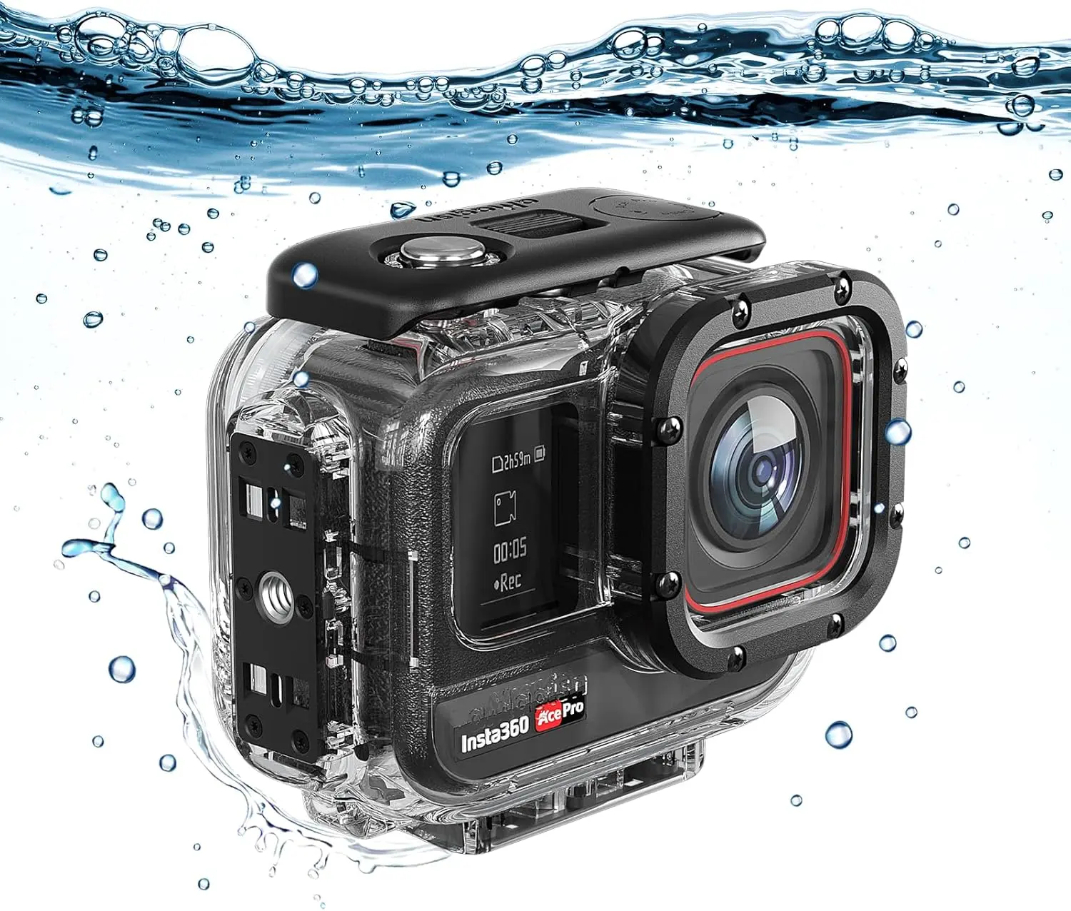 Underwater Dive Case for Insta360 Ace Pro/Ace, 60M/196FT Waterproof Protective Housing for Diving & Action Camera Accessories