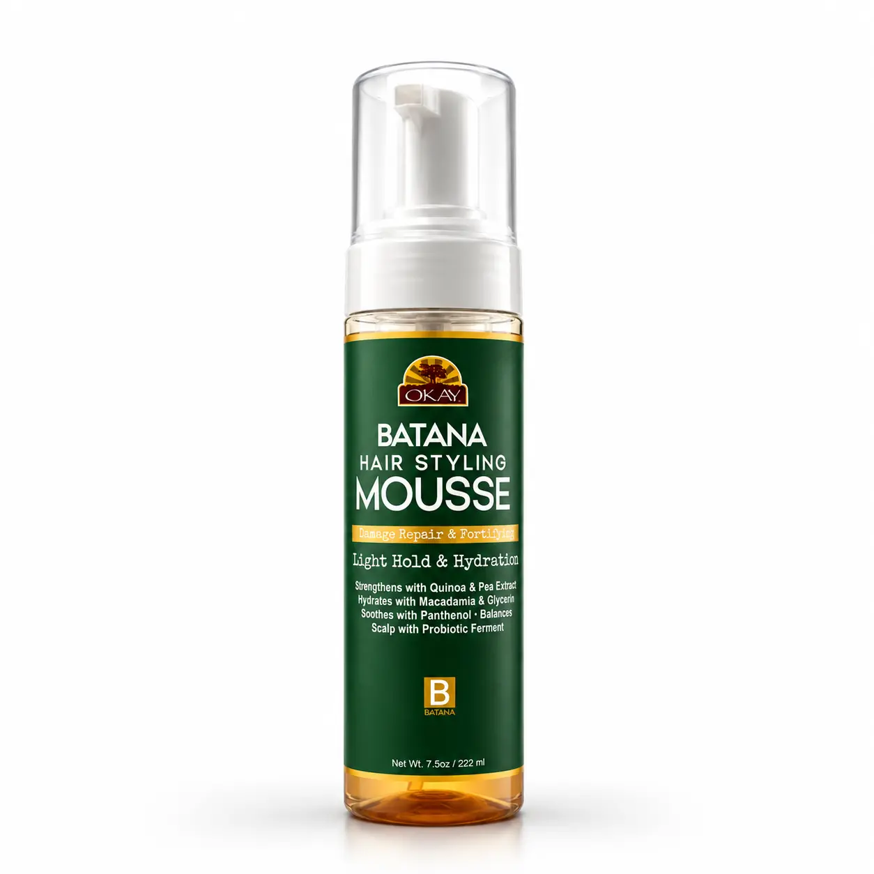 OKAY Batana Hair Mousse - 7.5 oz / 222 ml