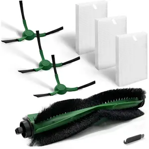Replacement  for   104, 105 Vac/Combo, Y0140, Q0120, Y0110, Q011, Q0520 Robot Vacuum, Accessory Replenishment Kit with 1 Roller Brush, 3 HEPA Filters, 3 Side Brushes, 1 Cleaning Tool