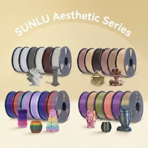 SUNLU Aesthetic Filament | PLA, PETG Series | Silk, Transparent, Rainbow/Multi-Color/Marble/Wood/Glow in the dark | Everything you desire is available