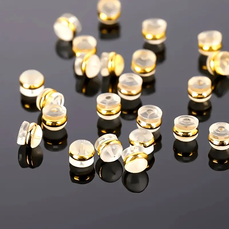 The back of silicone earrings is specially designed for earrings and drooping ears. It has a safe locking mechanism and is suitable for heavy earrings.