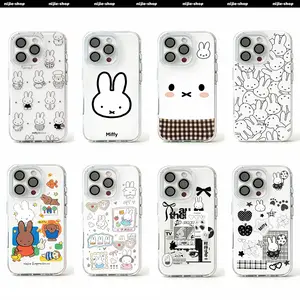 Miffy Kawaii Cartoon fan Linear Rabbit Phone Case Super Cute Anime White Background Anti-Drop Phone Case Suitable For iPhone 17 16 15 14 13 12 11 Pro Max Plus Air - Top Fan's Phone Case Cover as Perfect Gift Get Ready for Halloween