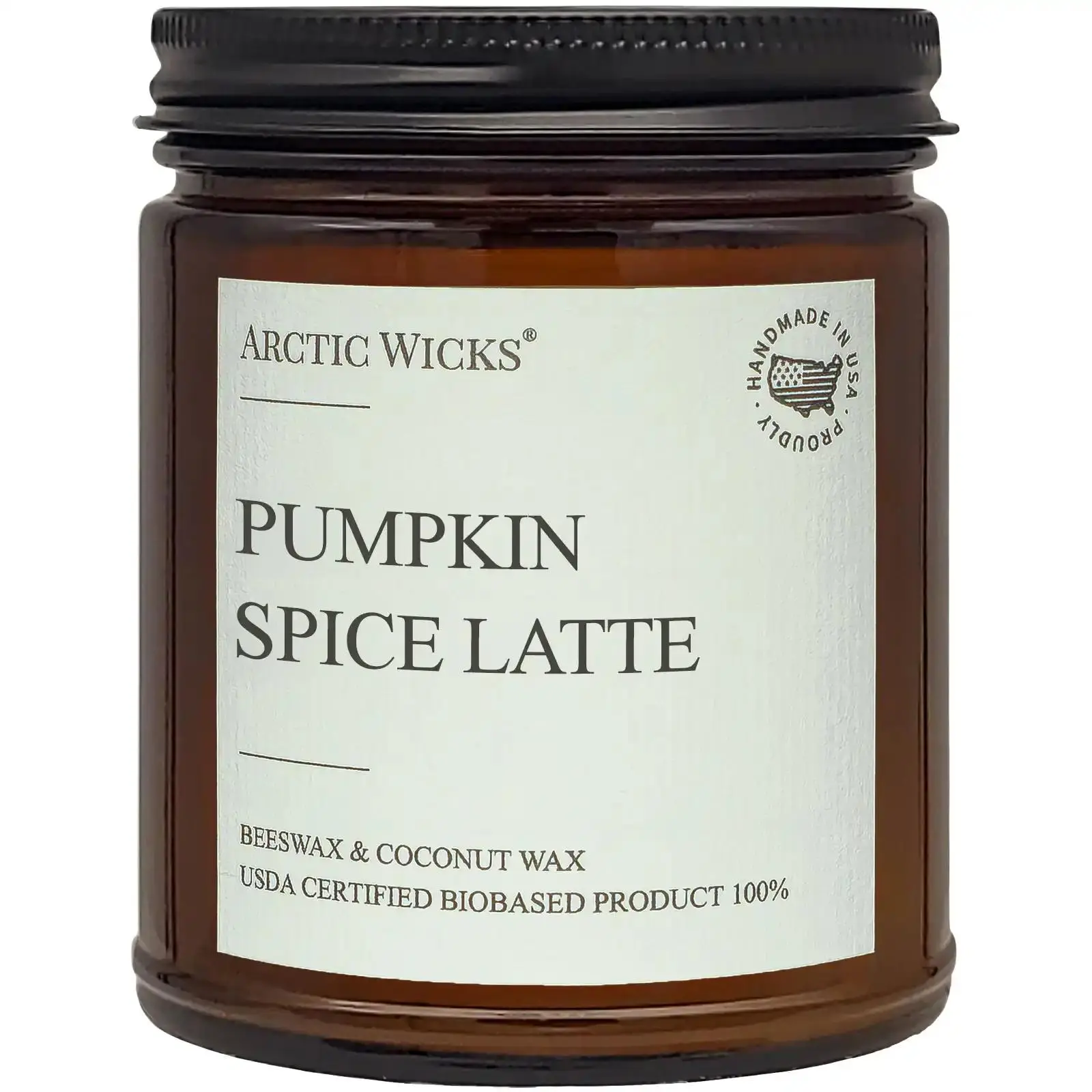 ARCTIC WICKS Pumpkin Spice Latte Scented Candle - 9oz Coconut & Beeswax, Non-Toxic, Vanilla & Lemon Fragrance Aroma, Home Decor Candle