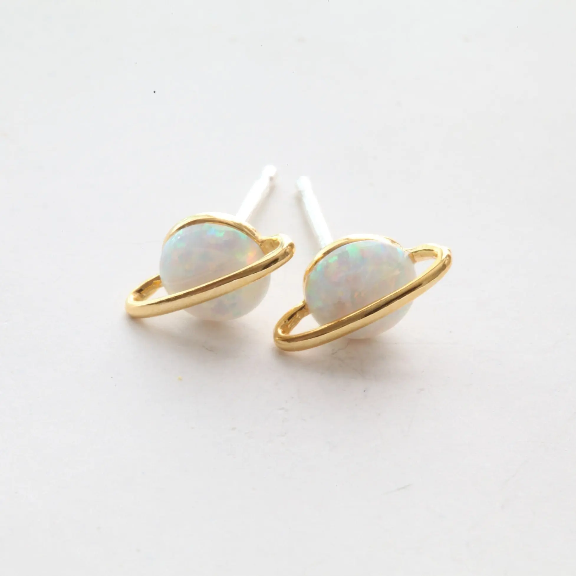 Planet Opal Stud Earrings