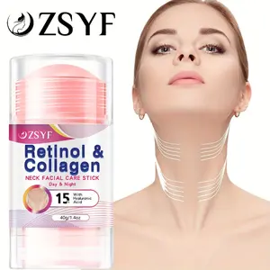 ZSYF 40g Vitamin A & Collagen Neck Firming Cream - Contains Vitamin A and Hyaluronic Acid Complex, Moisturizing Firming Non-greasy, Easy to Use Absorption, Mild Non-Alcohol Non-irritating