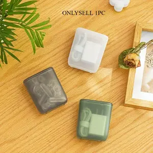 Desktop Data Cable Storage Box Dustproof With Cover Mobile Phone Charger Box Transparent Cable Wire Container Box in Office Home