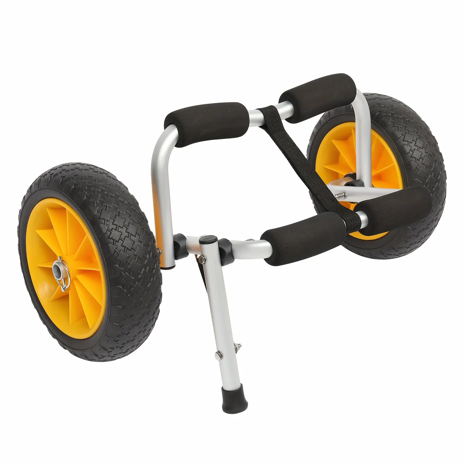 Bonnlo Dual-Wheel Portable Trolley for Kayaks, Collapsible Cast Aluminum Alloy Construction, 10'' Solid Wheels, Suitable for Canoes, Paddle Boards, Dual-Wheel Portable Trollies
