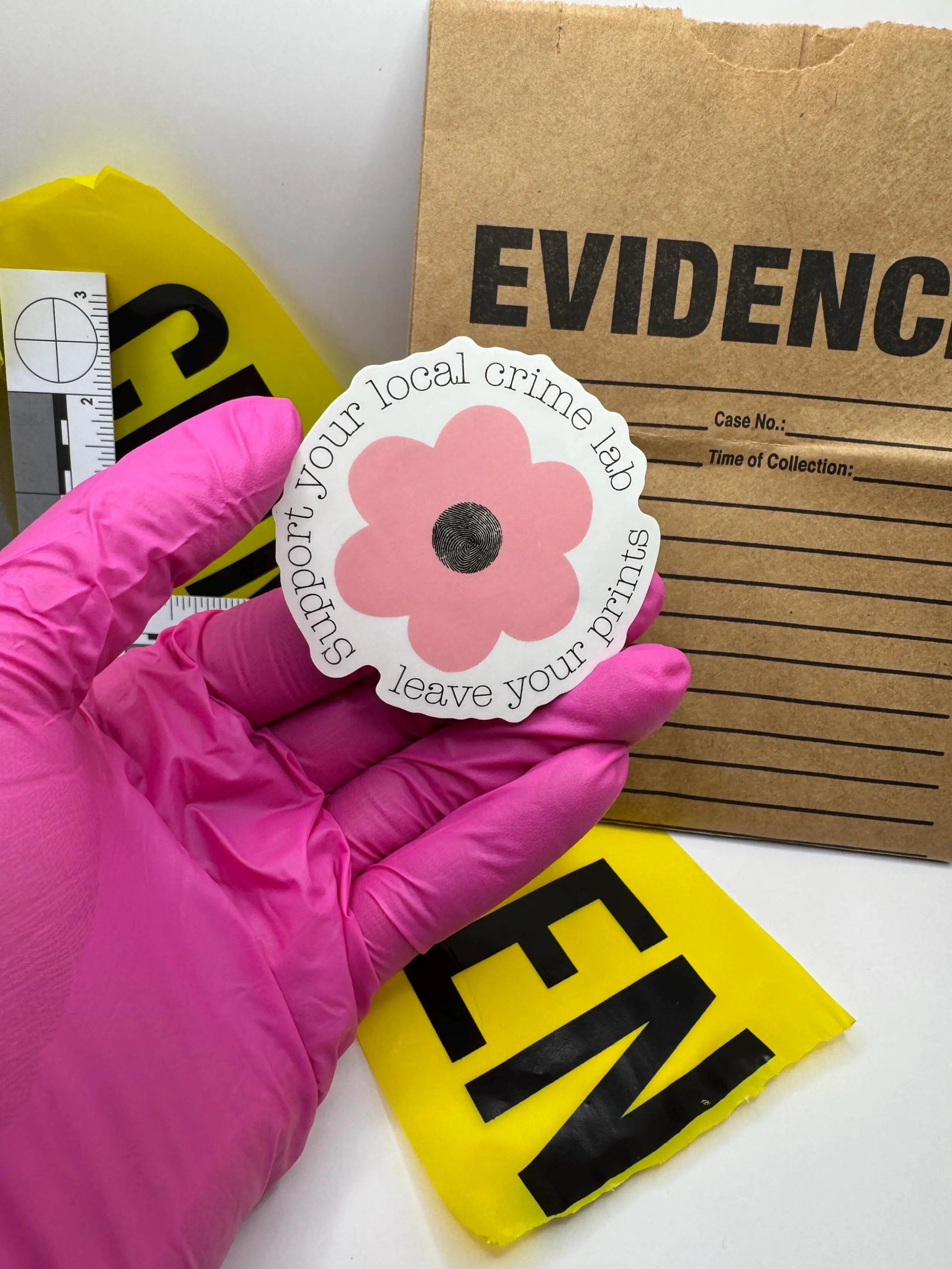 Support Local Crime Lab Sticker: Forensic Science CSI Vinyl Decal