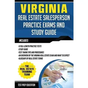 USED-Virginia Real Estate Salesperson Practice Exams and Study Guide by Real Estate Training Team, The (Paperback)
