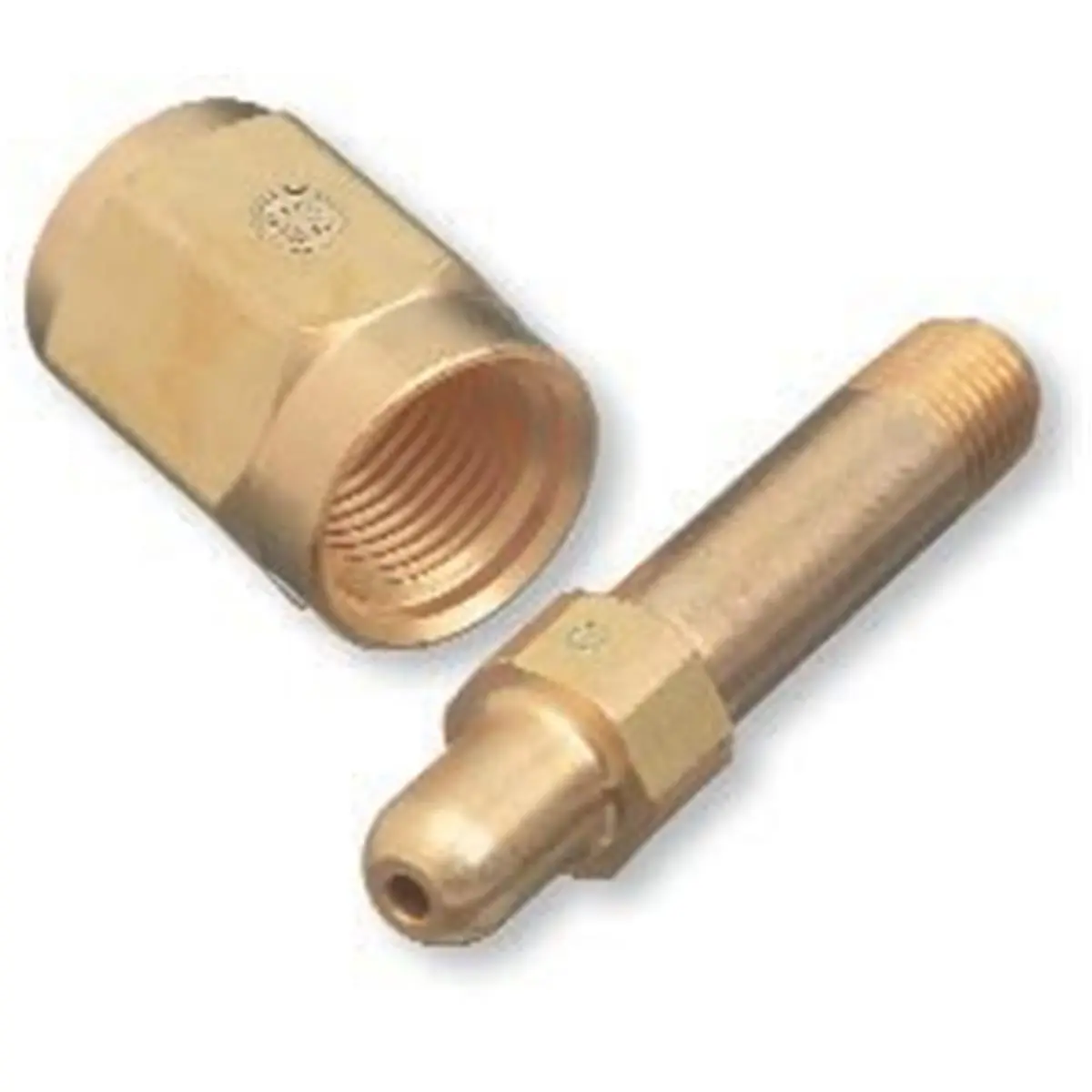 212 MAIN Brass 3-Inch Nipple Pipe Fitting, CGA 347 to 1-4 NPT Pipe Threads, for Tools & Hardware, Pumps & Plumbing Applications
