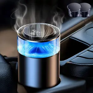 Smart Waterfall Inspiration Car Air Freshener Electric Diffuser, Rechargeable Automatic Switch Car Essential Oil Diffuser Air Freshener, Ultrasonic Nebulizer, 4 Modes, Car Air Diffuser