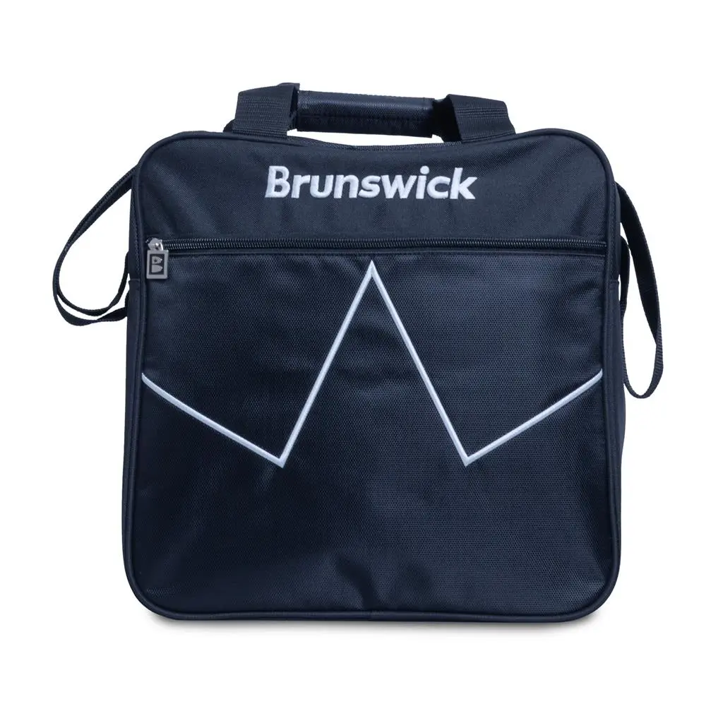 Brunswick Blast Single Tote Bowling Bag - Multiple Colors, Padded and Adjustable Shoulder Strap, Holds up to size 14 men's shoe, Front Zippered Accessory Pocket, 2-Year Warranty