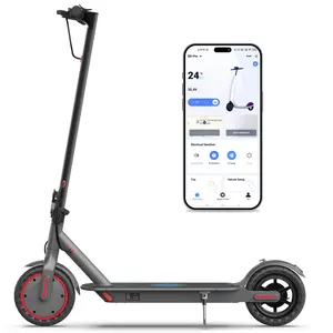 Electric Scooter 350W Motor,Top Speed of 19 mph, LED Lights, App Control,Four Speed Adjustment