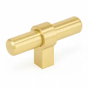 Cosmas 181BB Brushed Brass Euro Style T Bar Knob