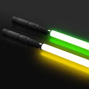 Double Edged Lightsaber, 20 Colors Rechargeable Toy Lightsaber, Changing LED Light, Party Decoration, Unisex Adult Gift