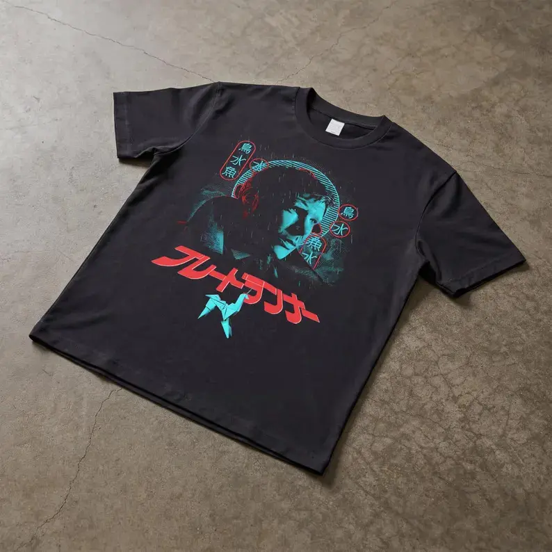 80's Sci-Fi Blade Movie Graphic Tee, Retro Tyrell Corp Runner T-Shirt