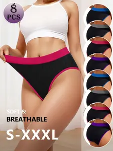 High Elasticity Seamless Mid-Waist Sporty Women's Casual Underwear Set, Zebra Stripe Pattern, Fitted Design, Suitable for Fitness Yoga, Soft Breathable Panty, Soft Breathable Knicker