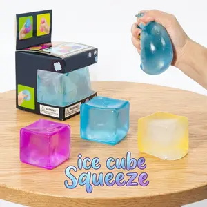 Squishy Sensory Ice Cube Squeeze Toy for Fun & Stress Relief