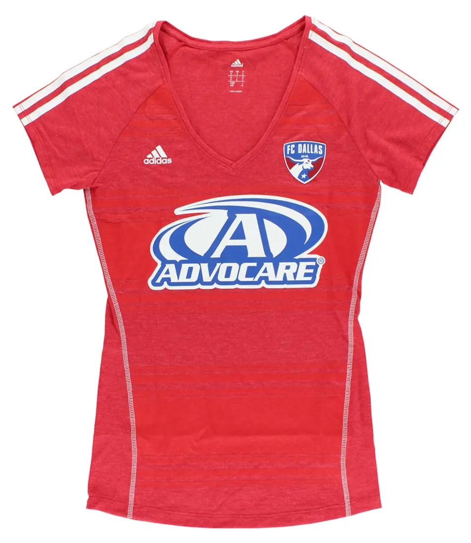 Adidas Men's FC Dallas MLS Team Jersey, Short Sleeve Tops, Red/White/Blue Club Colors Shirt, XL Size