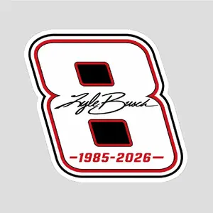 Number 8 Tribute Vinyl Sticker – Memorial Racing Decal for Fans, KyIe Inspired Car Sticker