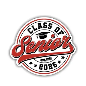 Senior 2026 Graduation Vinyl Sticker Class of 2026 Gift for Laptop, Water Bottle, Helmet, Phone K8A