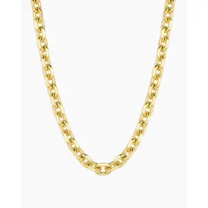 gorjana – Asher Statement Necklace – 18K Gold-Plated Bold Link Chain Necklace – Sculptural, Stylish & Effortlessly Elevated