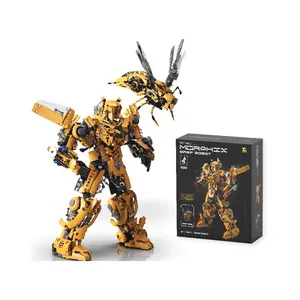 Wasp Series Mechanical High-Resolution Dual Form (robot & Wasp) Transforming Building Block Toy, Eco-Friendly Abs Material, Valentine's Gift for Boyfriend, Building Set