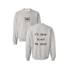 Stay Another Day "It's Okay To Not Be Okay" Mental Health Awareness Sweatshirt Casual Crewneck Long Sleeve Round Neck Underwear Small Sweaters Top