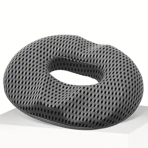Memory Foam Office Cushion Comfortable Long-Sitting Non-Collapse Non-Tired Breathable Chair Seat Cushion Hip Beauty Tail Vertebra Butt Decompression Mat Hollow Design Protection Tail Vertebra