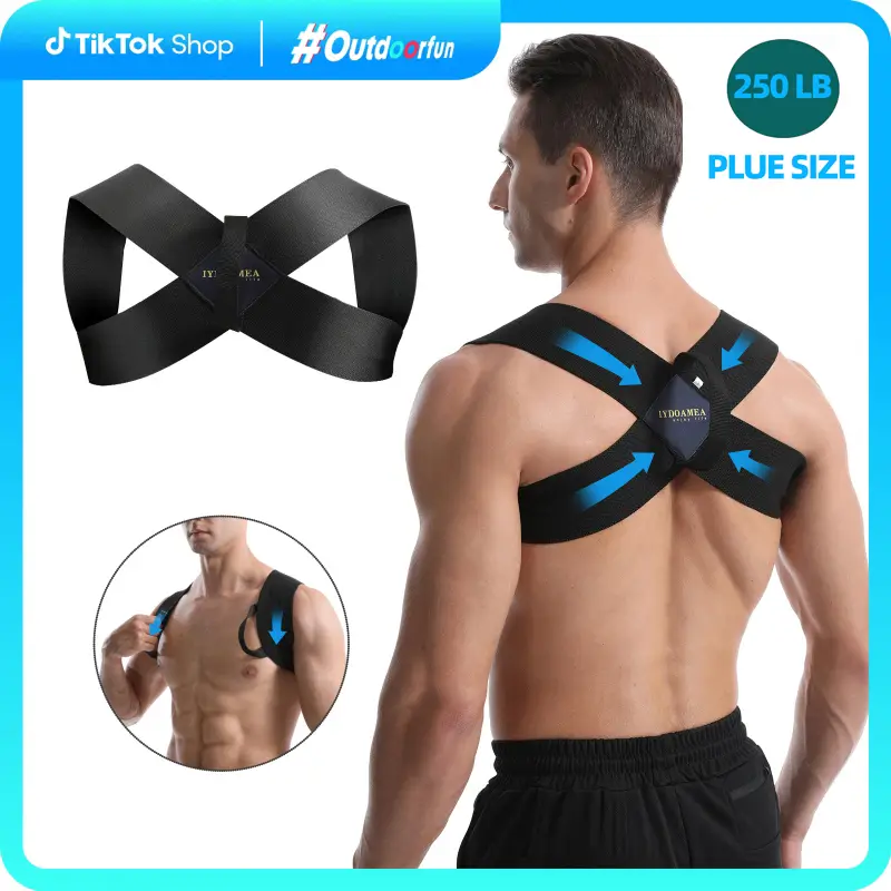 IYDoaMea 1PC Plus Size Fitness Heavy Shoulder Straps, Bench Presses, Shoulder Training Straps, Press Lifts, Chest Straight, Straight Back Assist Strap