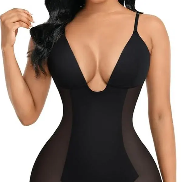 FeelinGirl Low Back Shapewear Backless Shapewear Bodysuit Tummy Control Shapewear Under Dress Body Shaper