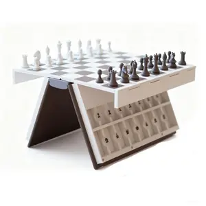 Fun Practical 3D Chess Book Set, Non-Magnetic Four-In-A-Row Board Game, Educational Desktop Game for Holiday Parties Family Gatherings