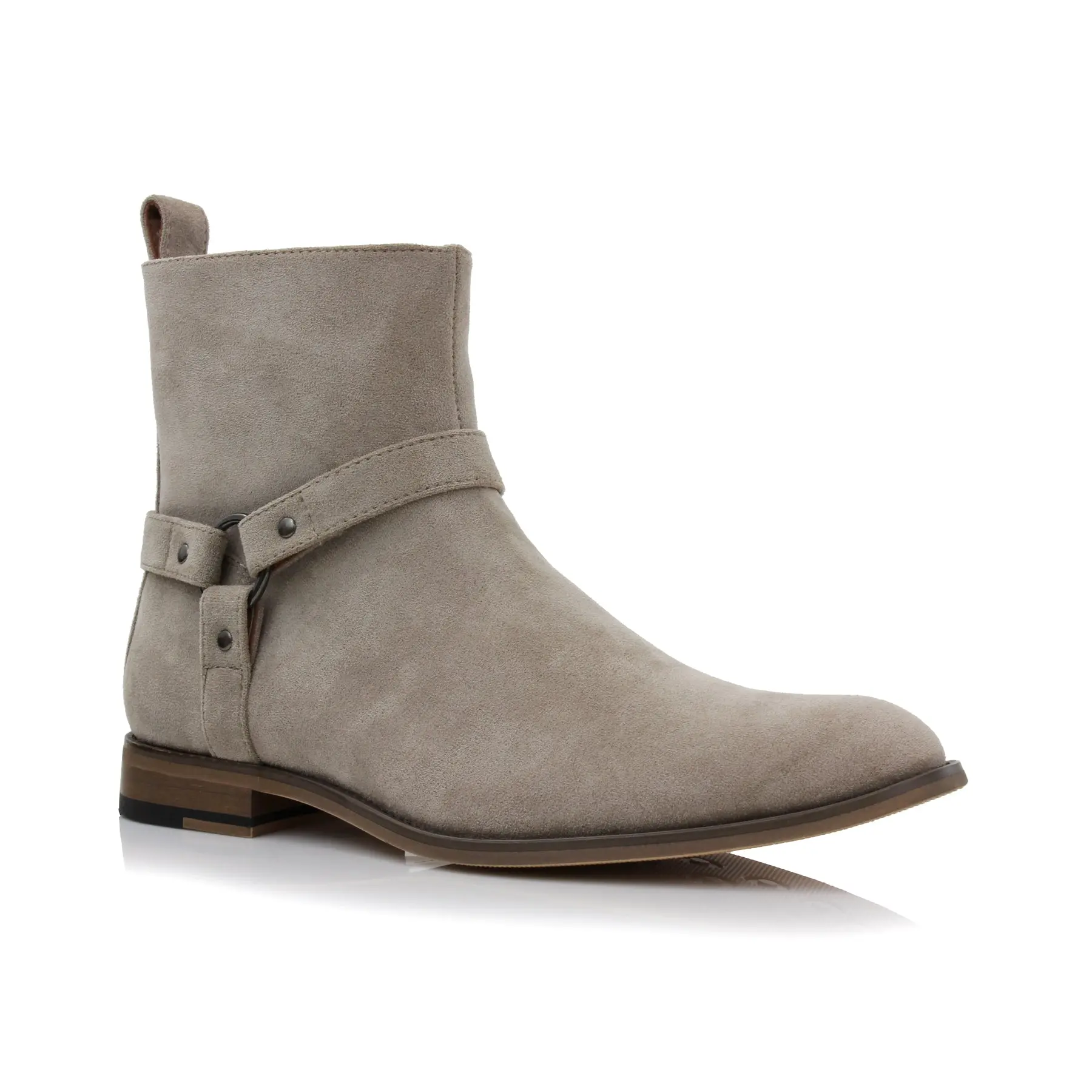 Polar Fox Rhett strapped chelsea motorcycle boots, in Beige, Men's Size 6.5 - 13