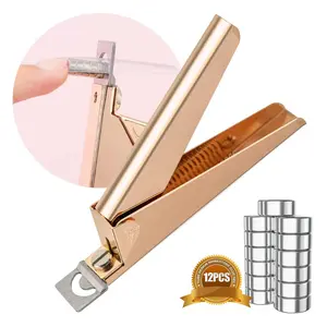 Nail Clippers with Magnets Stainless Steel Nail Cutter for Acrylic Nail Nail Clippers with 12Pcs Small Magnets for Home Salon Nail Art Nail Supplies