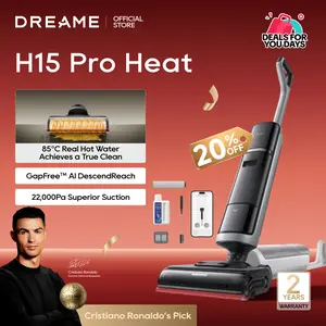 【Super Brand Day】DREAME H15 Pro Heat Elite Wet Dry Vacuum Cleaner, Cordless Vacuum Mop 2 in One， Wash with heat, clean with AI Home Cleaning Tool