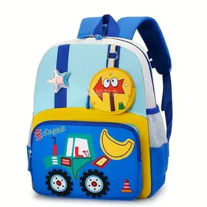 NewNewPreschool Backpack for Ages 3-6: Cute Tractor Design |             Lightweight & Easy-Clean!