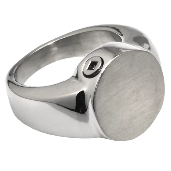Memorial Gallery SR209B Cremation Jewelry Premium Stainless Steel Round Ring