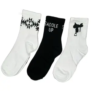 Western Trendy Sock Black Trio